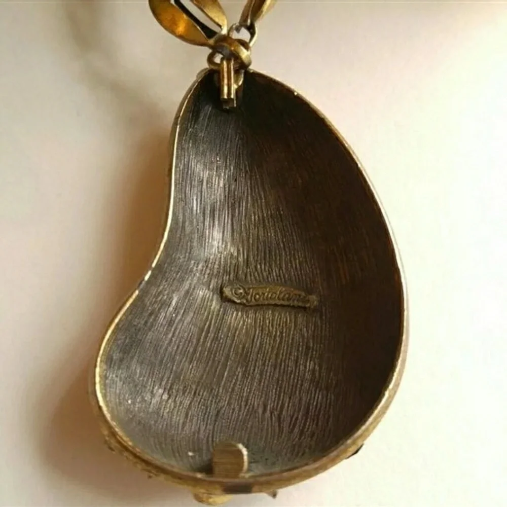 Vintage Tortolani necklace chunky gold high end